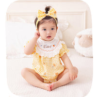 Load image into Gallery viewer, Baby Girls Flower Print Rompers Wholesale 230411372

