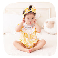 Load image into Gallery viewer, Baby Girls Flower Print Rompers Wholesale 230411372
