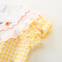 Load image into Gallery viewer, Baby Girls Flower Print Rompers Wholesale 230411372
