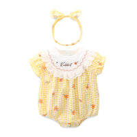 Load image into Gallery viewer, Baby Girls Flower Print Rompers Wholesale 230411372
