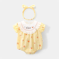 Load image into Gallery viewer, Baby Girls Flower Print Rompers Wholesale 230411372
