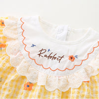 Load image into Gallery viewer, Baby Girls Flower Print Rompers Wholesale 230411372
