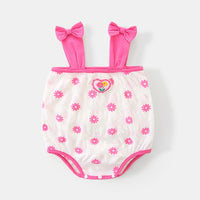 Load image into Gallery viewer, Baby Girls Flower Print Rompers Wholesale 230411390
