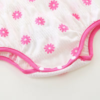 Load image into Gallery viewer, Baby Girls Flower Print Rompers Wholesale 230411390
