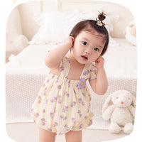 Load image into Gallery viewer, Baby Girls Flower Print Rompers Wholesale 230411391
