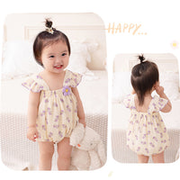 Load image into Gallery viewer, Baby Girls Flower Print Rompers Wholesale 230411391
