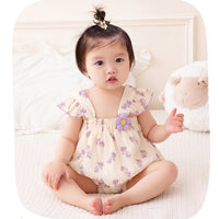Load image into Gallery viewer, Baby Girls Flower Print Rompers Wholesale 230411391
