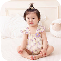 Load image into Gallery viewer, Baby Girls Flower Print Rompers Wholesale 230411391
