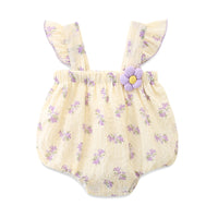 Load image into Gallery viewer, Baby Girls Flower Print Rompers Wholesale 230411391
