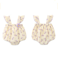 Load image into Gallery viewer, Baby Girls Flower Print Rompers Wholesale 230411391
