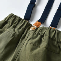 Load image into Gallery viewer, 2 Pieces Set Baby Kid Boys Striped Bow Shirts And Solid Color Jumpsuits Wholesale 23041140
