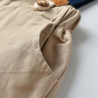 Load image into Gallery viewer, 2 Pieces Set Baby Kid Boys Striped Bow Shirts And Solid Color Jumpsuits Wholesale 23041140
