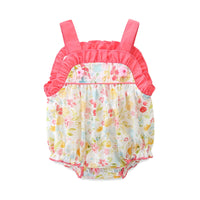 Load image into Gallery viewer, Baby Girls Flower Print Rompers Wholesale 230411400
