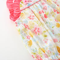 Load image into Gallery viewer, Baby Girls Flower Print Rompers Wholesale 230411400
