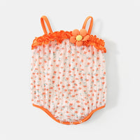 Load image into Gallery viewer, Baby Girls Flower Print Rompers Wholesale 230411406
