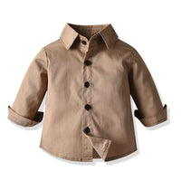 Load image into Gallery viewer, 3 Pieces Set Baby Kid Boys Solid Color Shirts And Tops And Pants Wholesale 23041141
