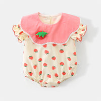 Load image into Gallery viewer, Baby Girls Fruit Print Rompers Wholesale 230411410
