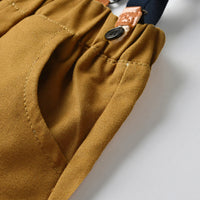 Load image into Gallery viewer, 2 Pieces Set Baby Kid Boys Checked Bow Shirts And Solid Color Pants Wholesale 23041146
