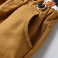 Load image into Gallery viewer, 2 Pieces Set Baby Kid Boys Checked Bow Shirts And Solid Color Shorts Wholesale 23041150
