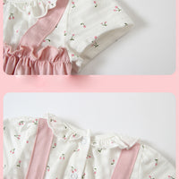 Load image into Gallery viewer, Baby Girls Color-blocking Flower Print Rompers Wholesale 23041154
