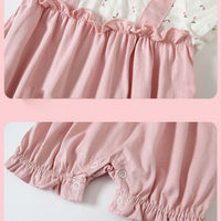 Load image into Gallery viewer, Baby Girls Color-blocking Flower Print Rompers Wholesale 23041154
