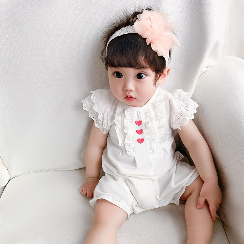 Baby Girls Embroidered Rompers Wholesale 23041155