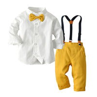 Load image into Gallery viewer, 2 Pieces Set Baby Kid Boys Solid Color Shirts And Jumpsuits Wholesale 23041156
