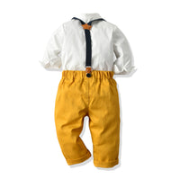 Load image into Gallery viewer, 2 Pieces Set Baby Kid Boys Solid Color Shirts And Jumpsuits Wholesale 23041156
