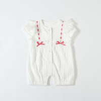 Load image into Gallery viewer, Baby Girls Bow Lace Rompers Wholesale 23041157
