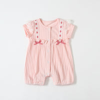 Load image into Gallery viewer, Baby Girls Bow Lace Rompers Wholesale 23041157
