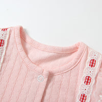 Load image into Gallery viewer, Baby Girls Bow Lace Rompers Wholesale 23041157
