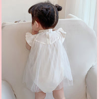 Load image into Gallery viewer, Baby Girls Solid Color Bow Rompers Wholesale 23041159
