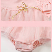 Load image into Gallery viewer, Baby Girls Solid Color Bow Rompers Wholesale 23041159
