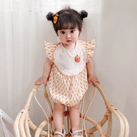 Load image into Gallery viewer, Baby Girls Fruit Print Rompers Wholesale 23041160
