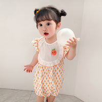 Load image into Gallery viewer, Baby Girls Fruit Print Rompers Wholesale 23041160
