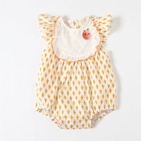 Load image into Gallery viewer, Baby Girls Fruit Print Rompers Wholesale 23041160

