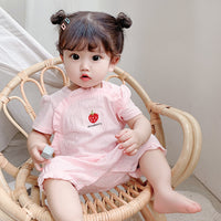 Load image into Gallery viewer, Baby Girls Fruit Embroidered Rompers Wholesale 23041162
