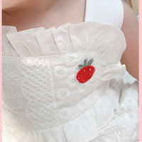Load image into Gallery viewer, Baby Girls Fruit Embroidered Rompers Wholesale 23041163
