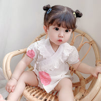 Load image into Gallery viewer, Baby Girls Fruit Print Rompers Wholesale 23041164
