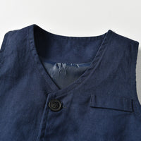 Load image into Gallery viewer, 3 Pieces Set Baby Kid Boys Star Print Shirts Solid Color Vests Waistcoats And Pants Wholesale 23041166
