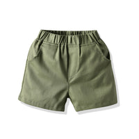 Load image into Gallery viewer, 2 Pieces Set Baby Kid Boys Plant Print Shirts And Solid Color Shorts Wholesale 23041167
