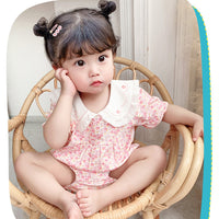 Load image into Gallery viewer, Baby Girls Flower Print Rompers Wholesale 23041178
