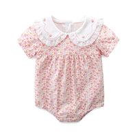 Load image into Gallery viewer, Baby Girls Flower Print Rompers Wholesale 23041178

