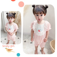 Load image into Gallery viewer, Baby Girls Cartoon Lace Jumpsuits Wholesale 23041179
