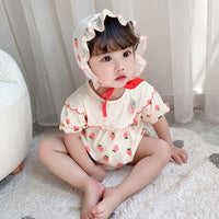 Load image into Gallery viewer, Baby Girls Fruit Print Rompers Wholesale 23041183
