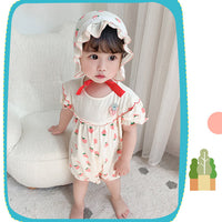 Load image into Gallery viewer, Baby Girls Fruit Print Rompers Wholesale 23041183
