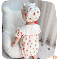 Load image into Gallery viewer, Baby Girls Fruit Print Rompers Wholesale 23041183
