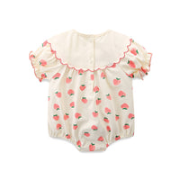 Load image into Gallery viewer, Baby Girls Fruit Print Rompers Wholesale 23041183

