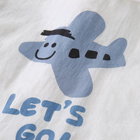 Load image into Gallery viewer, 2 Pieces Set Baby Kid Boys Letters Cartoon Print Shirts And Striped Shorts Wholesale 23041184
