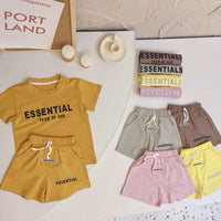 Load image into Gallery viewer, 2 Pieces Set Baby Kid Unisex Letters Print T-Shirts And Shorts Wholesale 23041190
